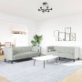 Set sofás Chesterfield con cojines 2 pzas terciopelo gris claro de , Sofás - Ref: Foro24-3209291, Precio: 503,87 €, Descuento: %