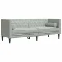 Set sofás Chesterfield con cojines 2 pzas terciopelo gris claro by , Sofas - Ref: Foro24-3209291, Price: 522,49 €, Discount: %