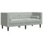 Set sofás Chesterfield con cojines 2 pzas terciopelo gris claro by , Sofas - Ref: Foro24-3209291, Price: 522,49 €, Discount: %