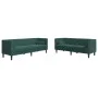 Set de sofás Chesterfield con cojines 2 piezas terciopelo verde by , Sofas - Ref: Foro24-3209293, Price: 638,63 €, Discount: %