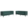 Set de sofás Chesterfield con cojines 2 piezas terciopelo verde de , Sofás - Ref: Foro24-3209293, Precio: 668,38 €, Descuento: %