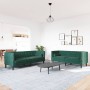 Set de sofás Chesterfield con cojines 2 piezas terciopelo verde de , Sofás - Ref: Foro24-3209293, Precio: 668,38 €, Descuento: %