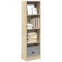 Estantería de madera de ingeniería roble Sonoma 40x24x143 cm de , Librerías y estanterías - Ref: Foro24-857785, Precio: 44,73...