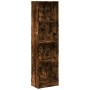 Estantería de madera de ingeniería roble ahumado 40x24x143 cm de , Librerías y estanterías - Ref: Foro24-857787, Precio: 47,3...