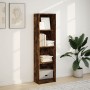 Estantería de madera de ingeniería roble ahumado 40x24x143 cm de , Librerías y estanterías - Ref: Foro24-857787, Precio: 47,3...