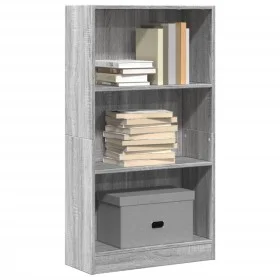 Estantería de madera de ingeniería gris Sonoma 60x24x109 cm de , Librerías y estanterías - Ref: Foro24-857808, Precio: 44,89 ...