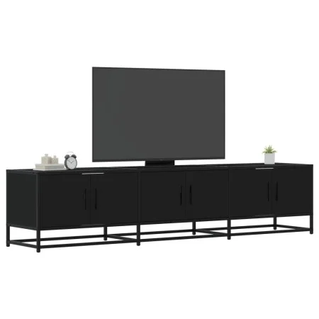 Mueble de TV madera de ingeniería negro 180x35x41 cm de , Muebles TV - Ref: Foro24-3300785, Precio: 109,29 €, Descuento: %