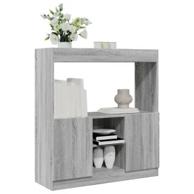 Aparador de madera de ingeniería gris Sonoma 92x33x100 cm de , Librerías y estanterías - Ref: Foro24-855129, Precio: 70,57 €,...