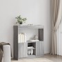 Aparador de madera de ingeniería gris Sonoma 92x33x100 cm de , Librerías y estanterías - Ref: Foro24-855129, Precio: 71,41 €,...