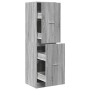 Armario botiquín madera ingeniería gris Sonoma 40x41x144,5 cm de , Taquillas y armarios de almacenamiento - Ref: Foro24-33096...