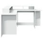 Escritorio con luz LED madera ingeniería blanco 152x152x91 cm de , Escritorios - Ref: Foro24-3309456, Precio: 167,54 €, Descu...