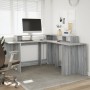 Escritorio con LED madera ingeniería gris sonoma 152x152x91 cm de , Escritorios - Ref: Foro24-3309461, Precio: 169,90 €, Desc...