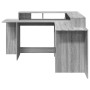 Escritorio con LED madera ingeniería gris sonoma 152x152x91 cm de , Escritorios - Ref: Foro24-3309461, Precio: 169,90 €, Desc...