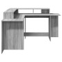 Escritorio con LED madera ingeniería gris sonoma 152x152x91 cm de , Escritorios - Ref: Foro24-3309461, Precio: 169,90 €, Desc...