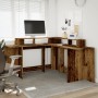 Escritorio con LED madera ingeniería envejecida 152x152x91 cm de , Escritorios - Ref: Foro24-3309463, Precio: 159,42 €, Descu...