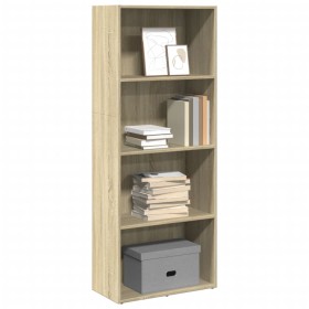 Estantería de madera de ingeniería roble Sonoma 60x30x152 cm de , Librerías y estanterías - Ref: Foro24-857910, Precio: 68,01...
