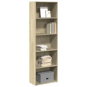 Estantería de madera de ingeniería roble Sonoma 60x30x189 cm de , Librerías y estanterías - Ref: Foro24-857919, Precio: 80,91...