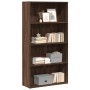 Estantería madera de ingeniería marrón roble 80x30x152 cm de , Librerías y estanterías - Ref: Foro24-857946, Precio: 70,58 €,...