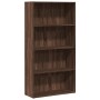 Estantería madera de ingeniería marrón roble 80x30x152 cm de , Librerías y estanterías - Ref: Foro24-857946, Precio: 70,58 €,...