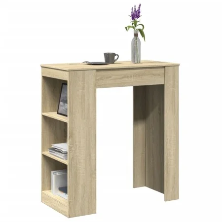 Mesa alta bar con estantes madera roble Sonoma 95x47x103,5 cm de , Mesas de cocina y de comedor - Ref: Foro24-854384, Precio:...