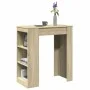 Mesa alta bar con estantes madera roble Sonoma 95x47x103,5 cm de , Mesas de cocina y de comedor - Ref: Foro24-854384, Precio:...
