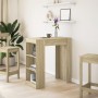 Mesa alta bar con estantes madera roble Sonoma 95x47x103,5 cm de , Mesas de cocina y de comedor - Ref: Foro24-854384, Precio:...