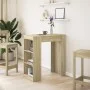 Mesa alta bar con estantes madera roble Sonoma 95x47x103,5 cm de , Mesas de cocina y de comedor - Ref: Foro24-854384, Precio:...