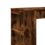 Mesa alta bar con estantes roble ahumado 95x47x103,5 cm de , Mesas de cocina y de comedor - Ref: Foro24-854386, Precio: 83,64...