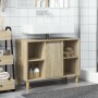 Mueble de baño madera de ingeniería roble Sonoma 80x33x60 cm de , Tocadores de baño - Ref: Foro24-857131, Precio: 58,49 €, De...
