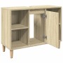 Mueble de baño madera de ingeniería roble Sonoma 80x33x60 cm de , Tocadores de baño - Ref: Foro24-857131, Precio: 58,49 €, De...