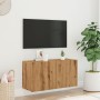 Mueble de TV de pared roble artisian 80x30x41 cm de , Muebles TV - Ref: Foro24-857668, Precio: 41,52 €, Descuento: %
