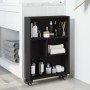 Carrito de almacenaje estrecho madera negro 48x13x68 cm de , Librerías y estanterías - Ref: Foro24-855224, Precio: 51,41 €, D...