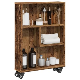 Carrito de almacenaje estrecho madera envejecida 48x13x68 cm de , Librerías y estanterías - Ref: Foro24-855230, Precio: 43,92...