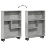 Carrito de almacenaje estrecho madera gris hormigón 48x13x68 cm de , Librerías y estanterías - Ref: Foro24-855226, Precio: 53...