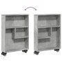 Carrito de almacenaje estrecho madera gris hormigón 48x13x68 cm de , Librerías y estanterías - Ref: Foro24-855226, Precio: 50...