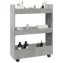 Carro de almacenaje estrecho 3 niveles madera gris hormigón de , Carros de cocina y comedor - Ref: Foro24-855253, Precio: 46,...
