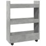 Carro de almacenaje estrecho 3 niveles madera gris hormigón de , Carros de cocina y comedor - Ref: Foro24-855253, Precio: 46,...