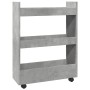 Carro de almacenaje estrecho 3 niveles madera gris hormigón de , Carros de cocina y comedor - Ref: Foro24-855253, Precio: 47,...