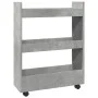 Carro de almacenaje estrecho 3 niveles madera gris hormigón de , Carros de cocina y comedor - Ref: Foro24-855253, Precio: 46,...