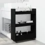 Carro de almacenaje estrecho 3 niveles madera ingeniería negro de , Carros de cocina y comedor - Ref: Foro24-855251, Precio: ...
