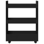 Carro de almacenaje estrecho 3 niveles madera ingeniería negro de , Carros de cocina y comedor - Ref: Foro24-855251, Precio: ...