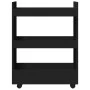 Carro de almacenaje estrecho 3 niveles madera ingeniería negro de , Carros de cocina y comedor - Ref: Foro24-855251, Precio: ...