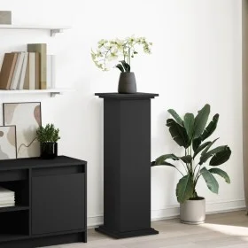 Pedestal expositor con almacenaje madera negro 31x30x90 cm de , Soportes para macetas - Ref: Foro24-854608, Precio: 66,82 €, ...