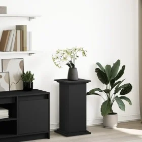 Pedestal expositor con almacenaje madera negro 31x30x60 cm de , Soportes para macetas - Ref: Foro24-854617, Precio: 59,30 €, ...