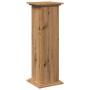 Pedestal expositor con almacenaje roble artisan 31x30x90 cm de , Soportes para macetas - Ref: Foro24-854615, Precio: 67,99 €,...