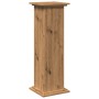 Pedestal expositor con almacenaje roble artisan 31x30x90 cm de , Soportes para macetas - Ref: Foro24-854615, Precio: 67,99 €,...