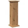 Pedestal expositor con almacenaje roble artisan 31x30x90 cm de , Soportes para macetas - Ref: Foro24-854615, Precio: 66,47 €,...