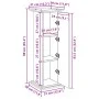 Pedestal expositor con almacenaje roble artisan 31x30x90 cm de , Soportes para macetas - Ref: Foro24-854615, Precio: 66,47 €,...