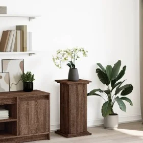 Pedestal expositor con almacenaje marrón roble 31x30x60 cm de , Soportes para macetas - Ref: Foro24-854622, Precio: 49,82 €, ...