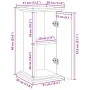 Pedestal expositor con almacenaje marrón roble 31x30x60 cm de , Soportes para macetas - Ref: Foro24-854622, Precio: 49,82 €, ...